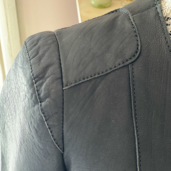 Maje Lamb Leather Moto Jacket - Picture 14 of 16